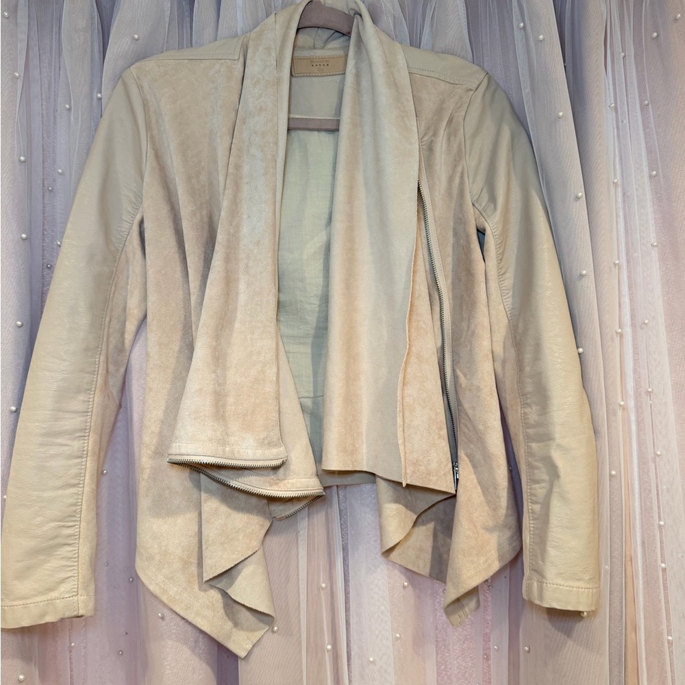 Blank NYC Cream Draped Women's Blazer